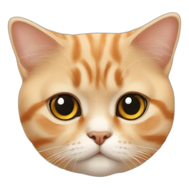 Scottish fold orange cat sticker
