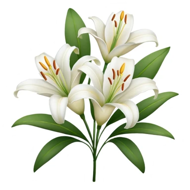 White lilies sticker