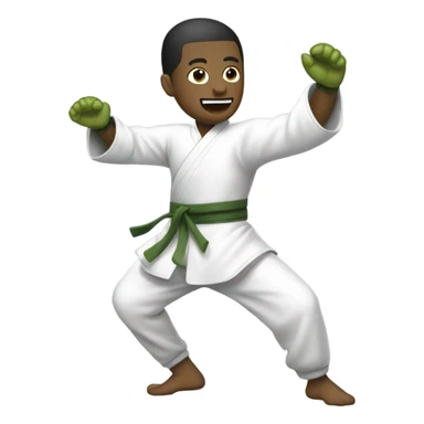 Pickle doing kung fu sticker