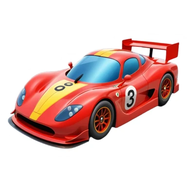 race car with track sticker