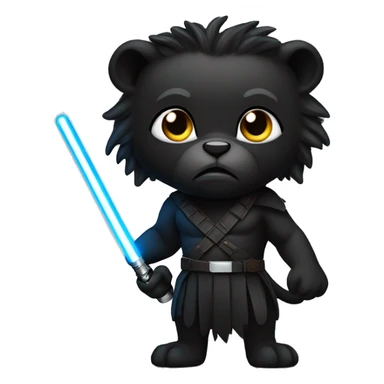 Black beast with a lightsaber  sticker
