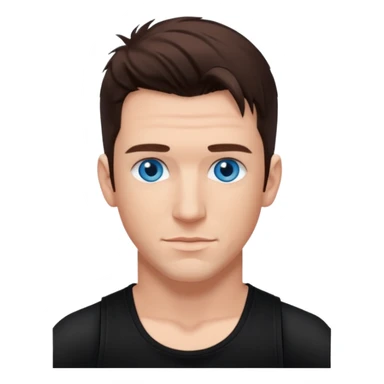 JC Chasez blue eyes, brown hair, black tank top sticker