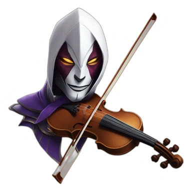 jhin of league of legend with violin sticker