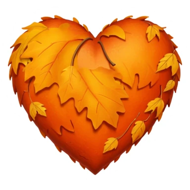 Autumn and heart sticker