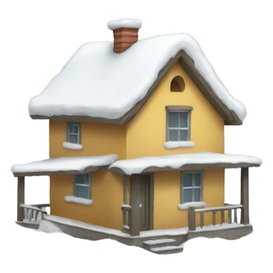 House with a hat and Snow sticker