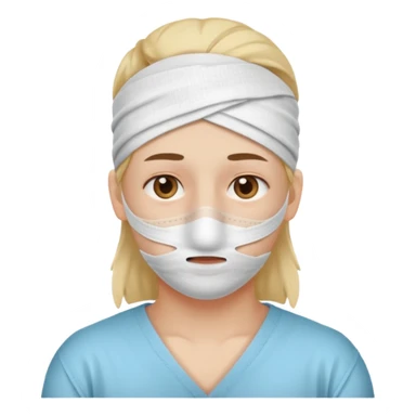 nose with a bandage on it sticker