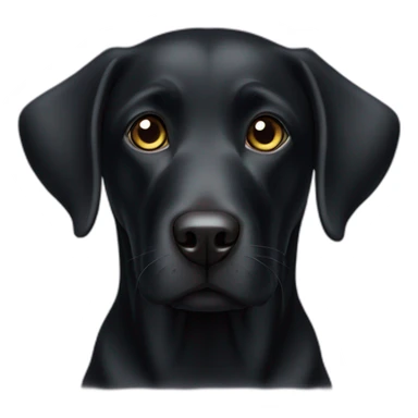 black labrador with kind eyes, long snout sticker