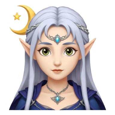 Selune elven moon twilight goddess sticker