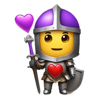 A little knight with the twitch mod icon holding a heart sticker