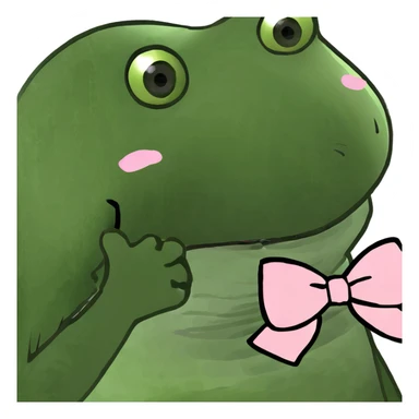 Blushing with bow sticker