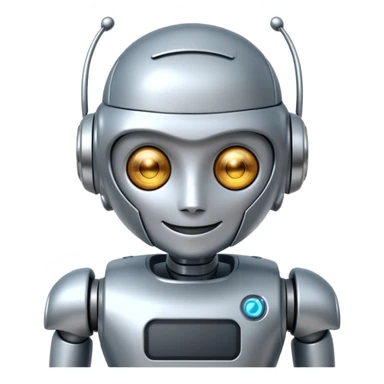 Cute Robot assistant sticker