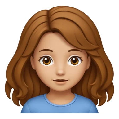 Gostaria que gerasse vários emojis de menina do cabelo cacheado grande, um castanho claro sticker