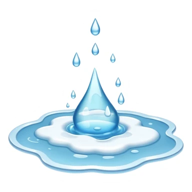 a small puddle of white and clear liquid sticker