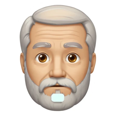 old man bearded gray hair sticker