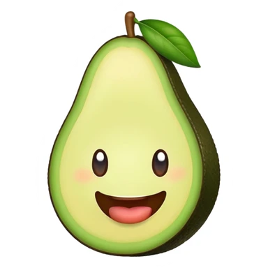Aguacate con labios grandes  sticker