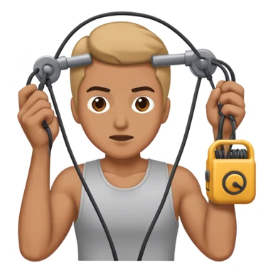 cable machine exercise pulling cable towards face with both hands sticker