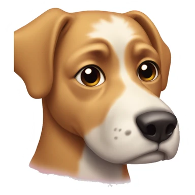 dissappointed dog face sticker