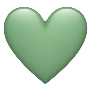 Sage green heart sticker