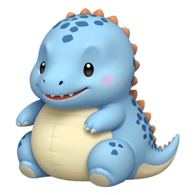 baby blue dinosaur cartoon squishmallow sticker