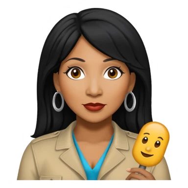 Trina Braxton with black hair sticker