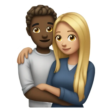 Girlfriend and boyfriend hugging sticker