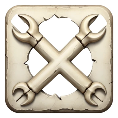 Check mark made of bones sticker