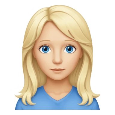 Agnetha Faltskog with blue eyes, blonde long hair sticker