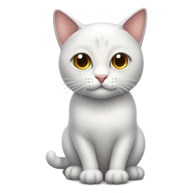 Gatto con gli occhi a cuoricino bianchi  sticker