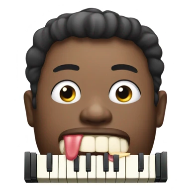 Guy with fat piano in his mouth sticker