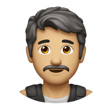 Un chico de estatura media, pelo corto y muy serio sticker