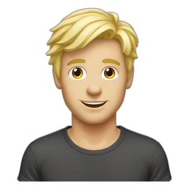 Blond guy tshirt mapfre sticker