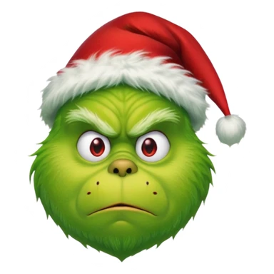 grinch with christmas hat sticker