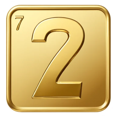 Create a shiny, lucky-themed emoji of the number 7 for a scratch card design — symbolizing winning and excitement.  
 sticker