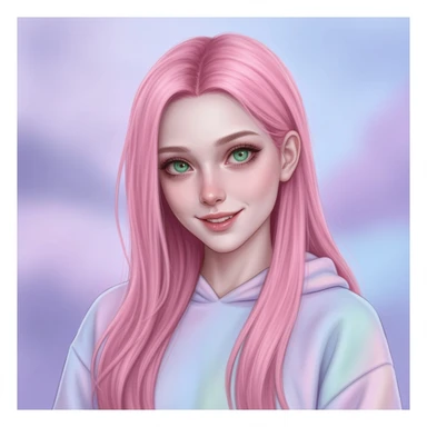 pastel horror profile picture, cute, expressive, minimal, variation 3 sticker