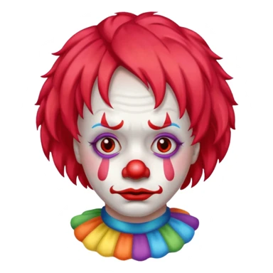 Sad clown emoji sticker
