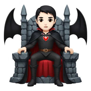 realistic vampire in a throne sticker