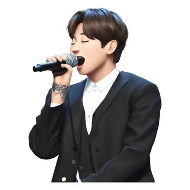 Jungkook singing on stage sticker