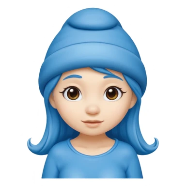 girl smurf  sticker