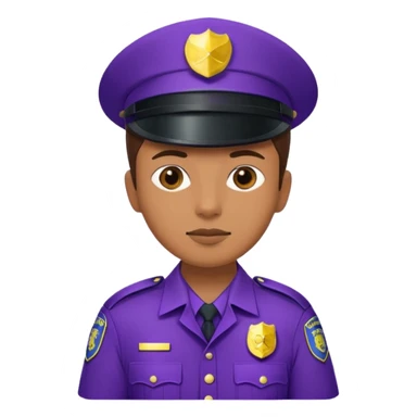police with purple uniform sticker