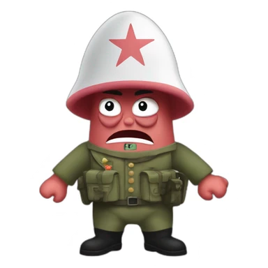 patrick star committing war crimes for gaza sticker