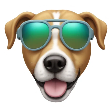Dog with swim glasses sticker
