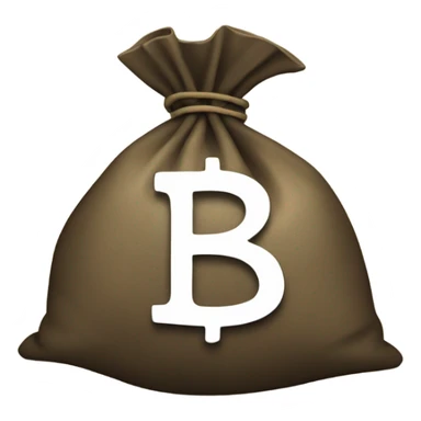 Money bag dollar sign letter b sticker
