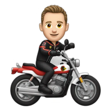 Jonathan Toews riding a motorcycle sticker