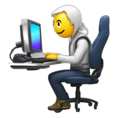 computadora gamer con rgb sticker