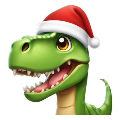 Dinosaurio con gorro de navidad sticker