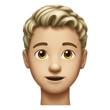 realistic portrait of a boy sticker