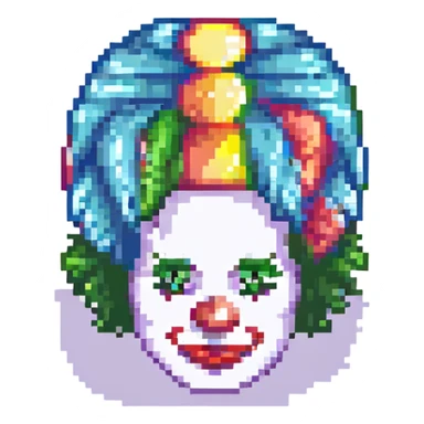 clown's wig sticker