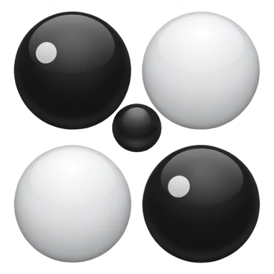 create an image that symbolizes the black and the white, like a dichotomy sticker