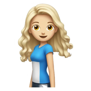 Ishowspeed with a girl with a blue top sticker