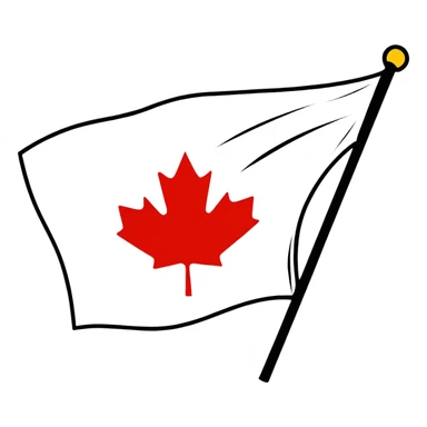 Canadian flag sticker